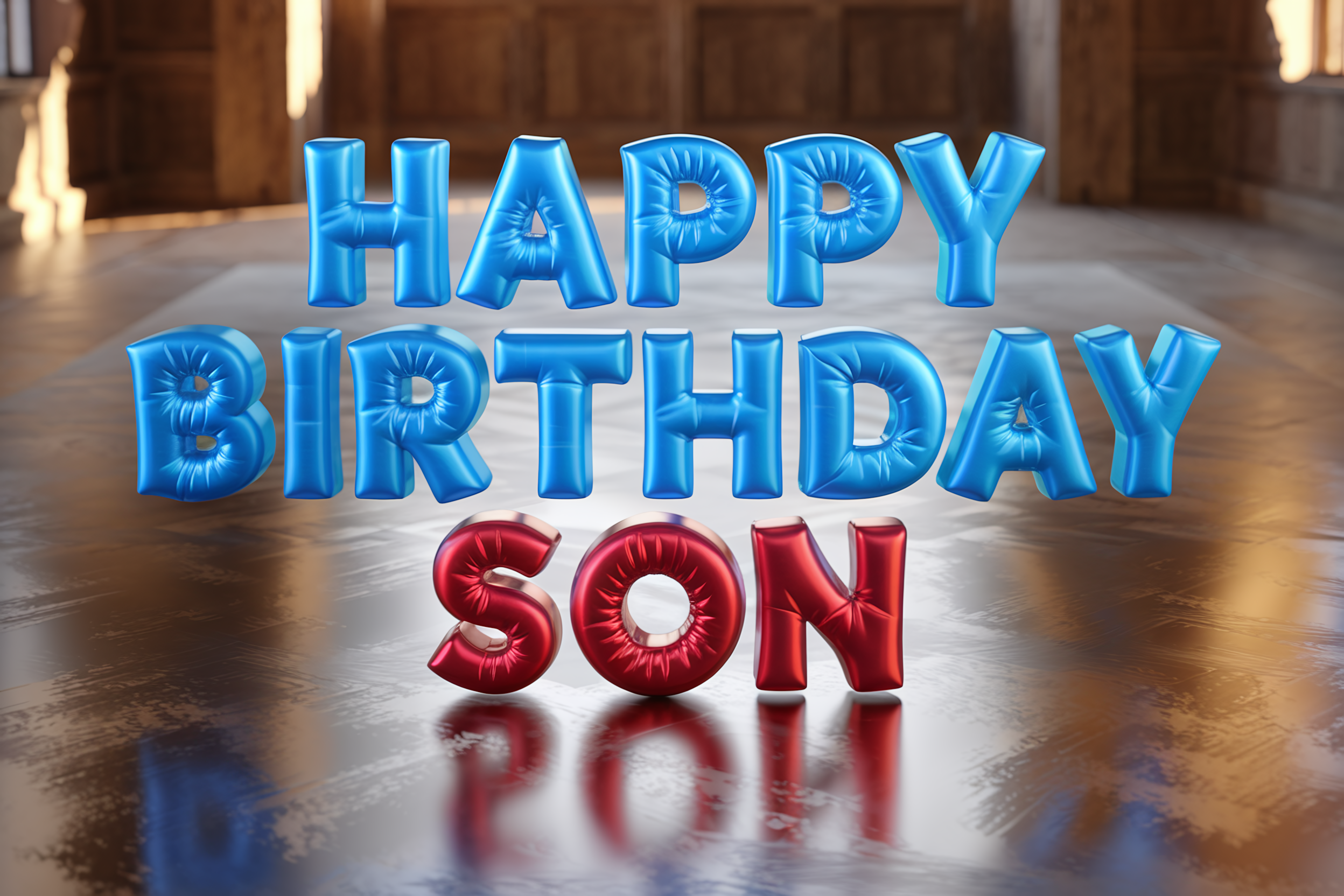 Happy Birthday Son Balloon Letters