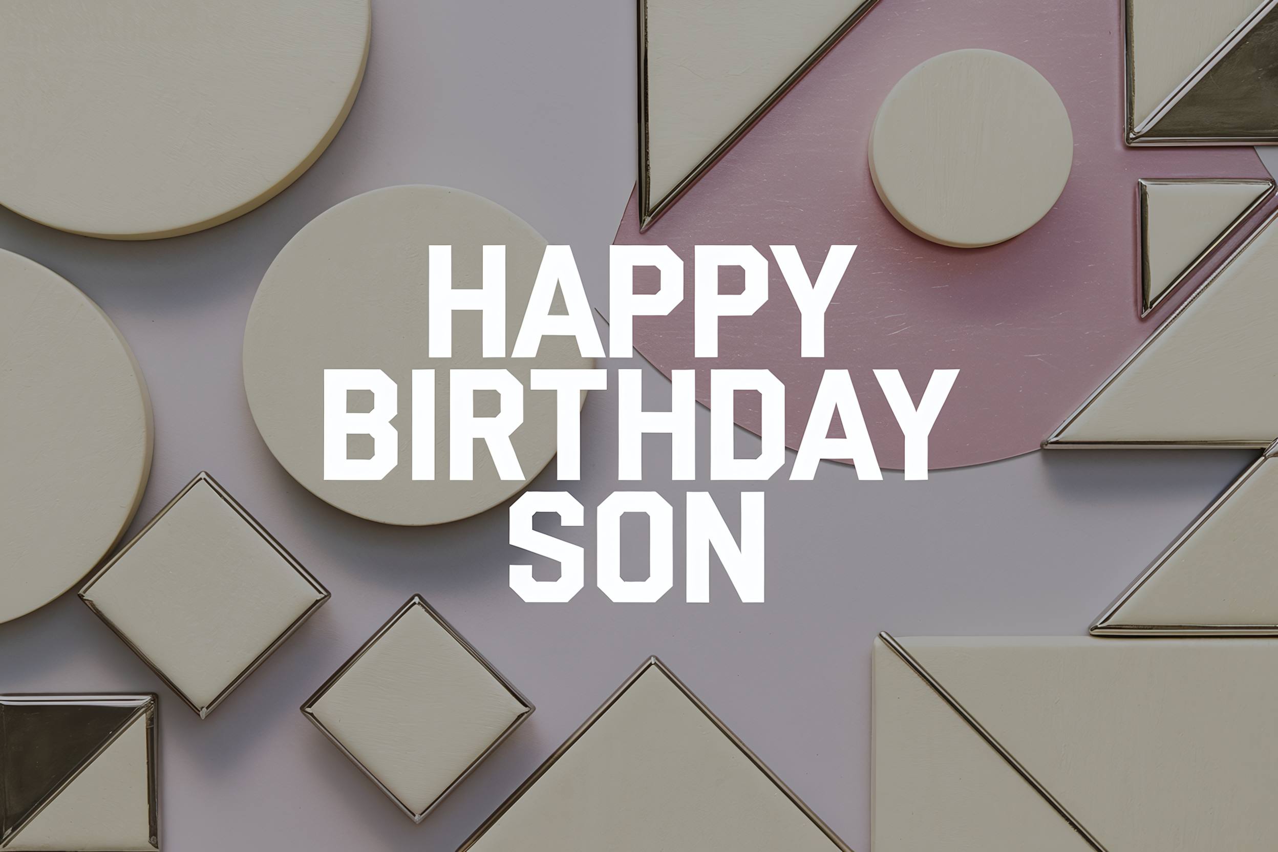 Happy Birthday Son Geometric Design