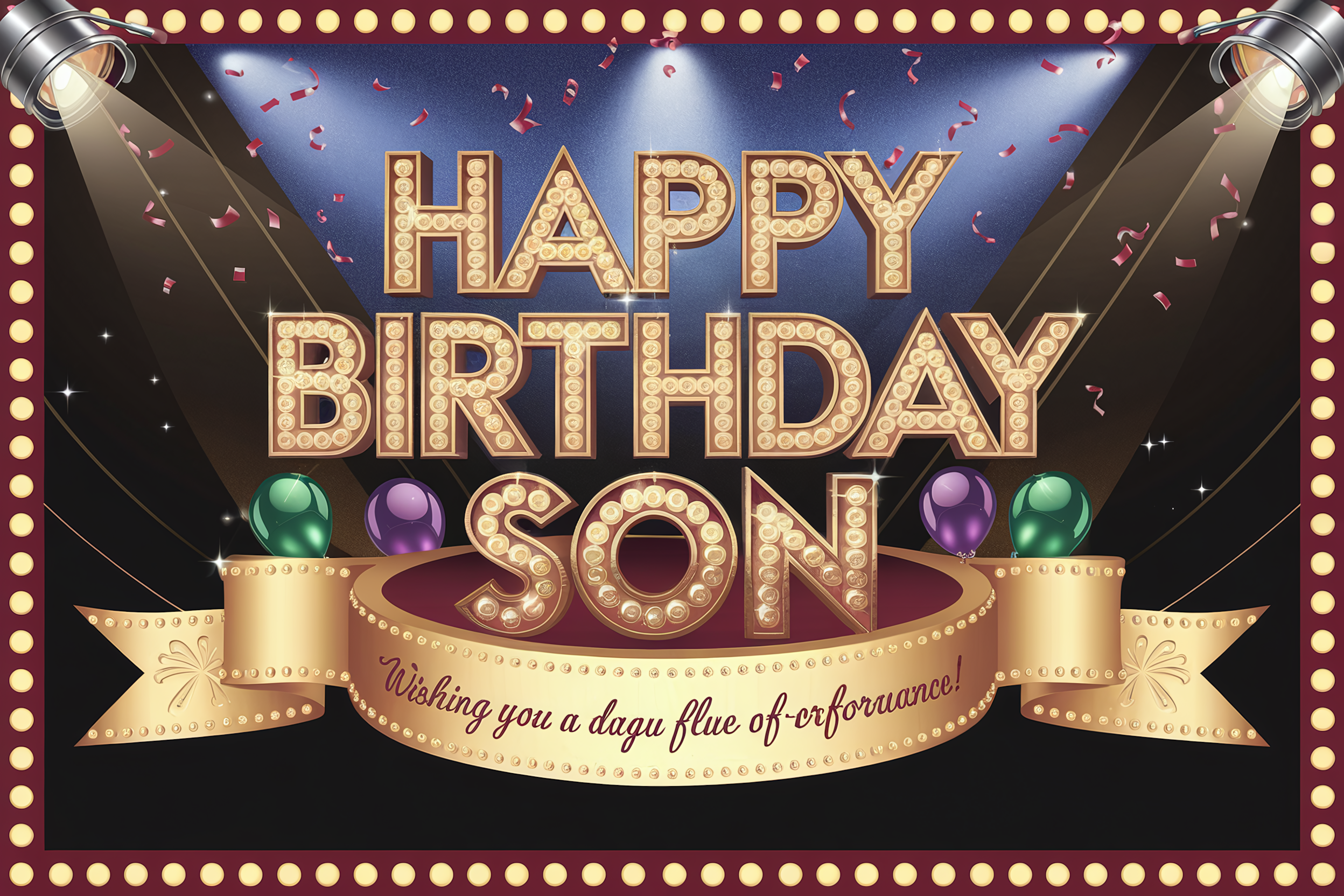 Happy Birthday Son Stage
