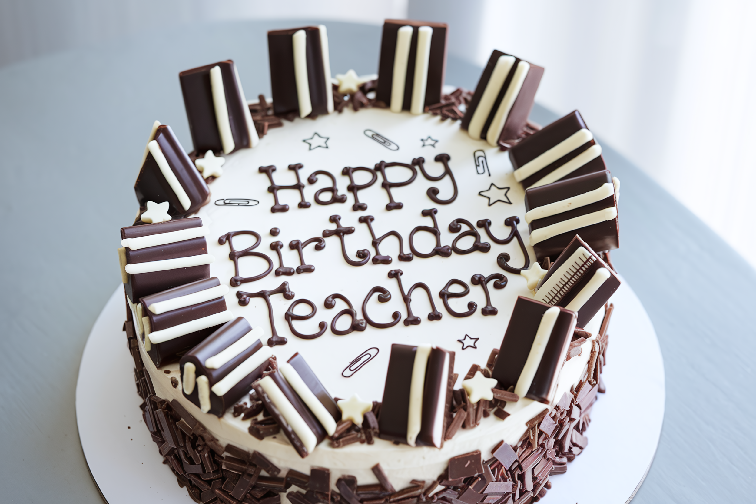 Happy Birthday Teacher Chocolate Cake