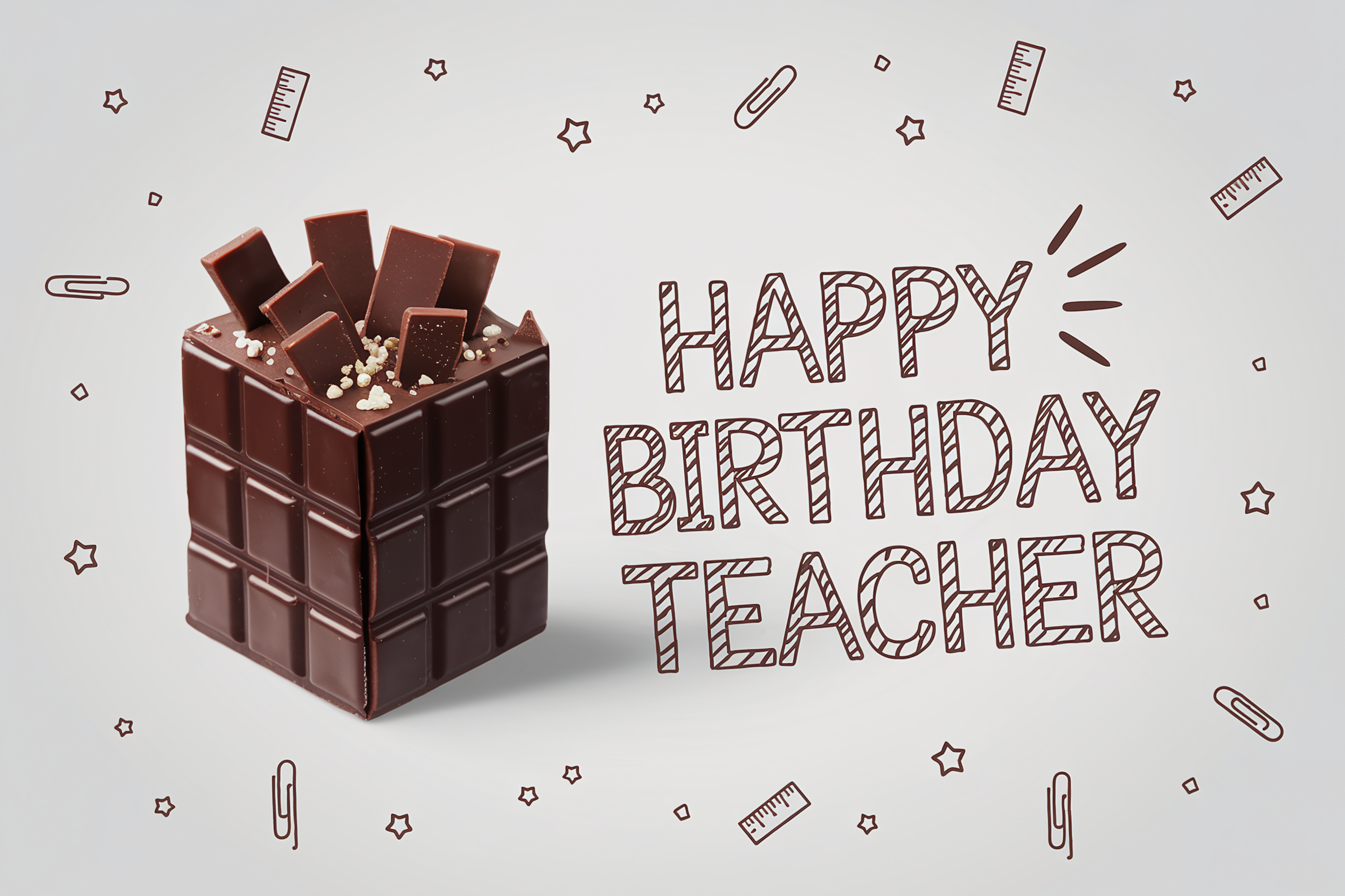 Happy Birthday Teacher Cake