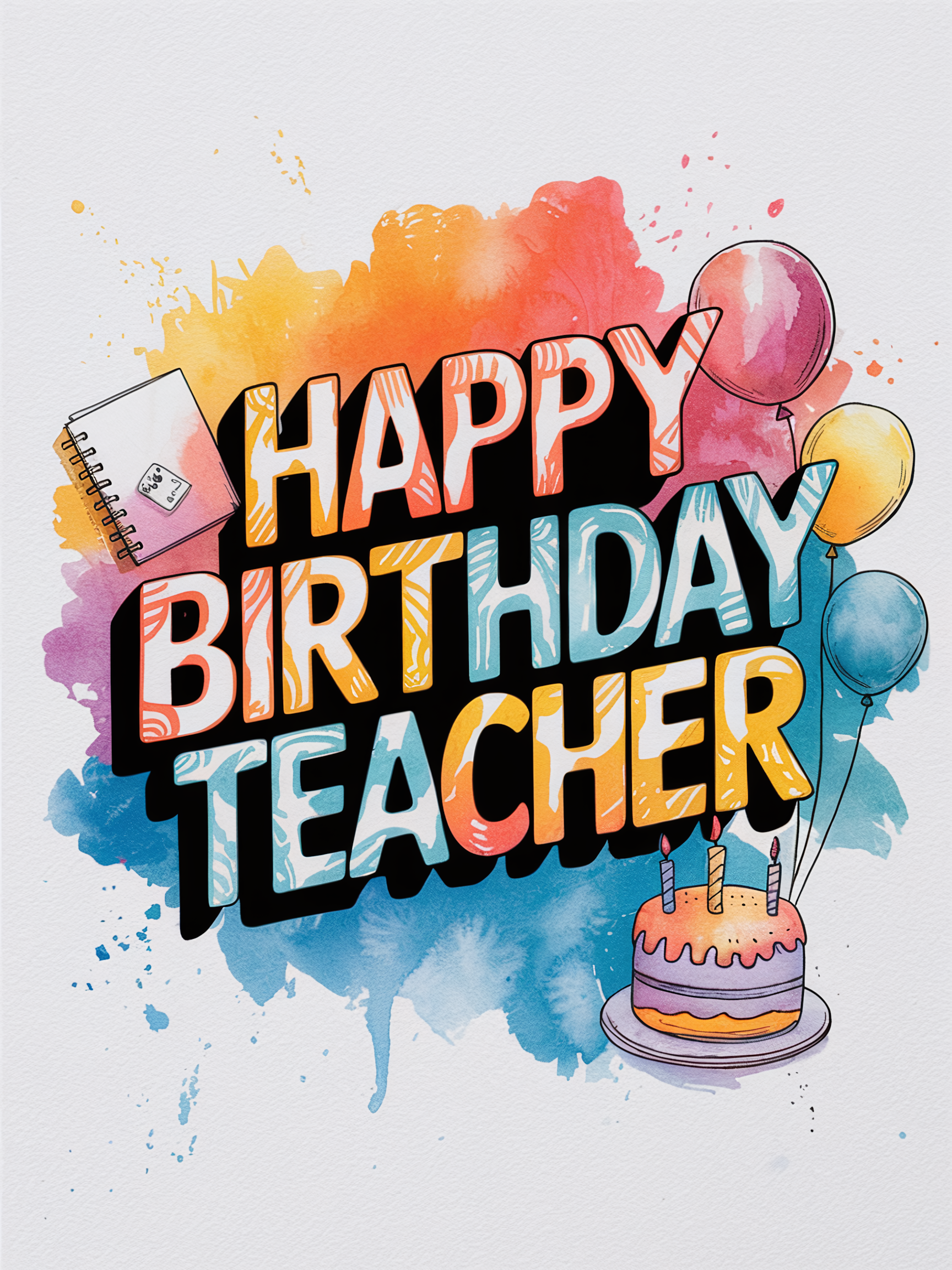 Happy Birthday Teacher Card