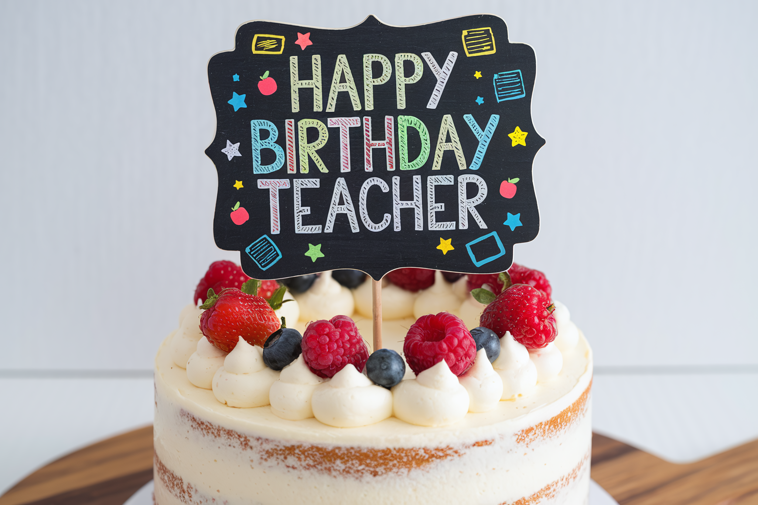 Happy Birthday Teacher Cake