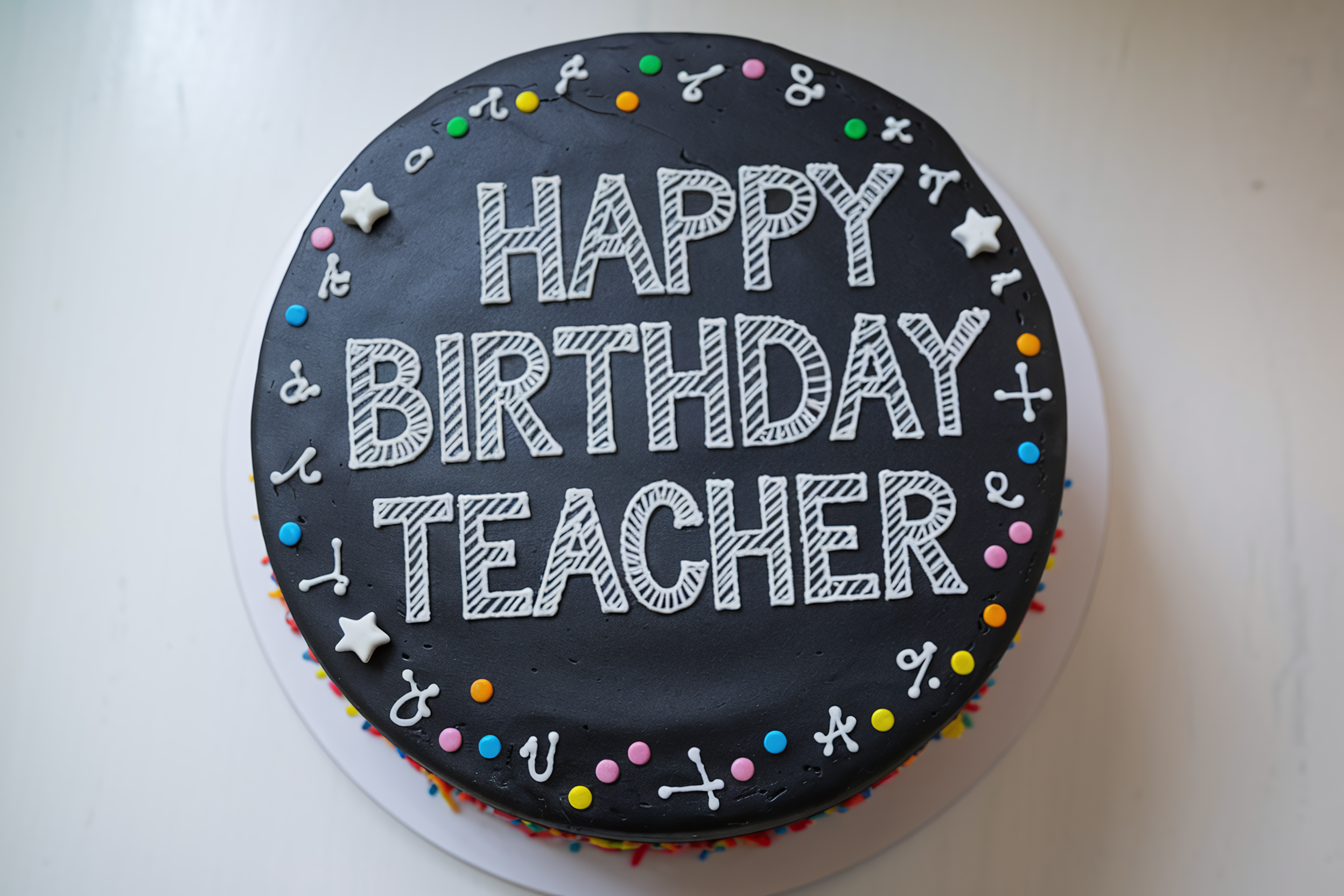 Happy Birthday Teacher Cake