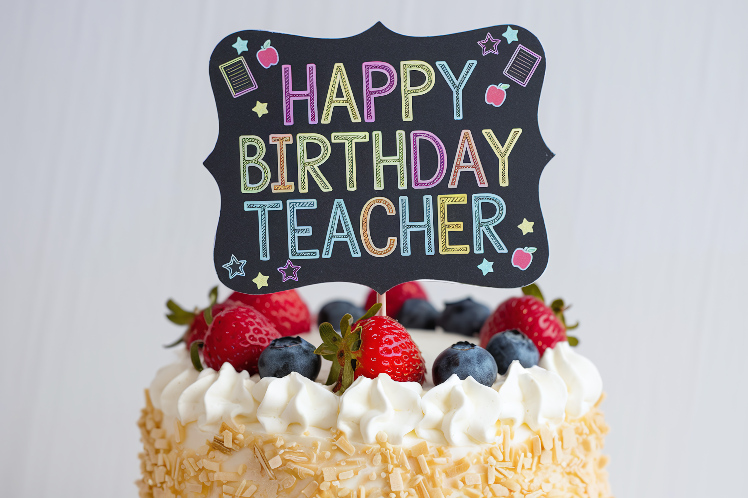 Happy Birthday Teacher Cake