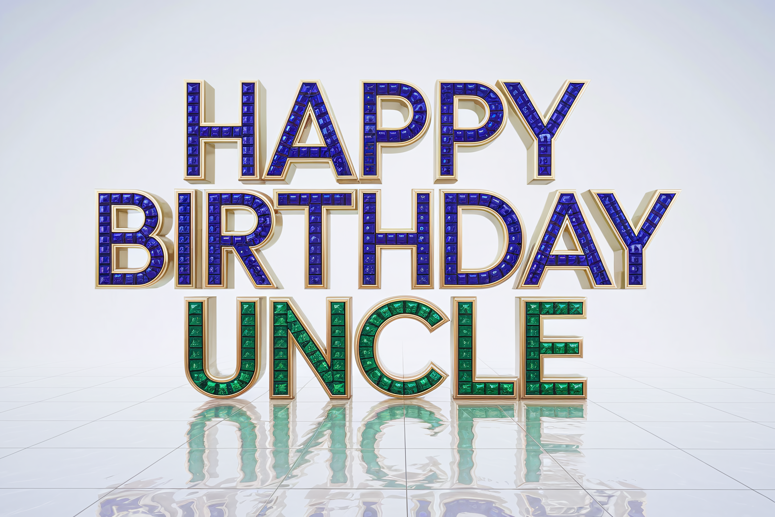Happy Birthday Uncle Gemstone Sign