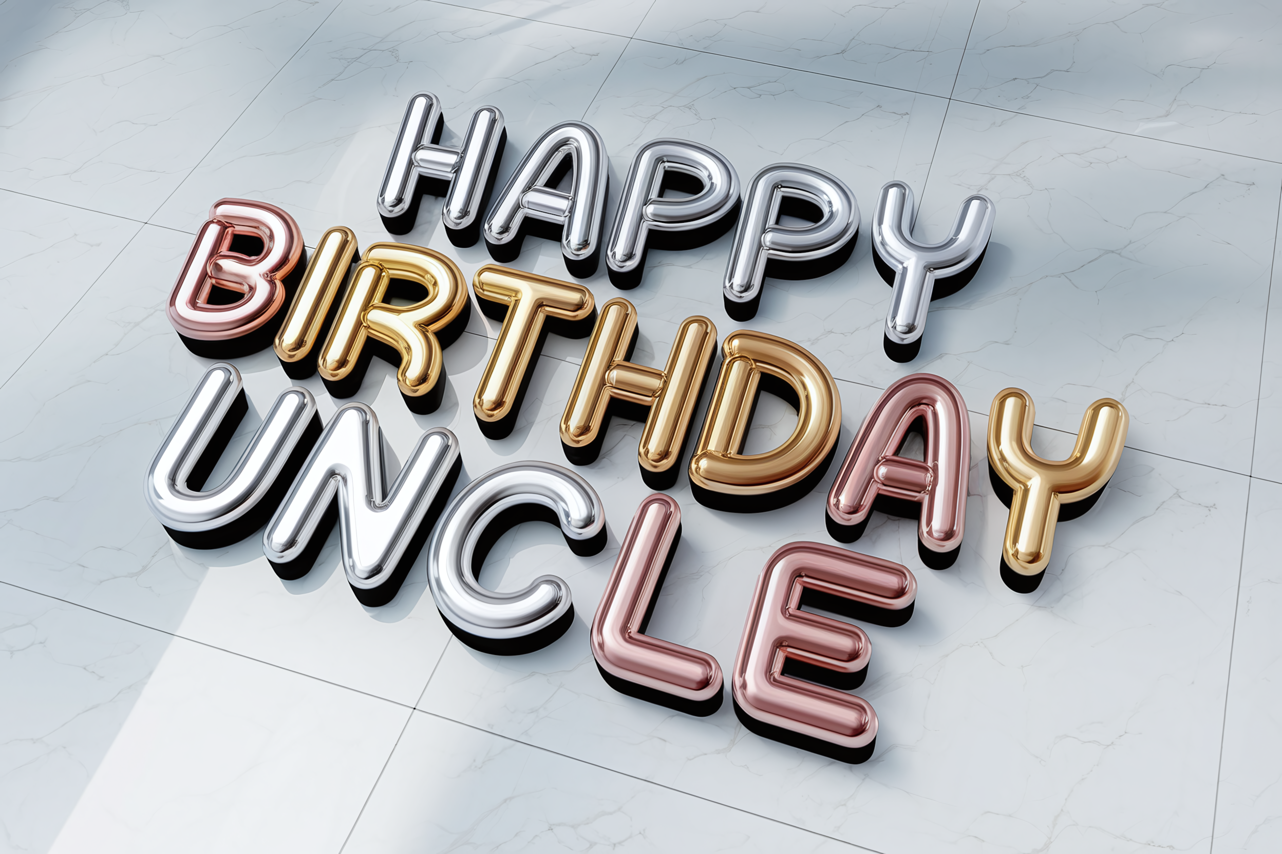 Happy Birthday Uncle Balloons