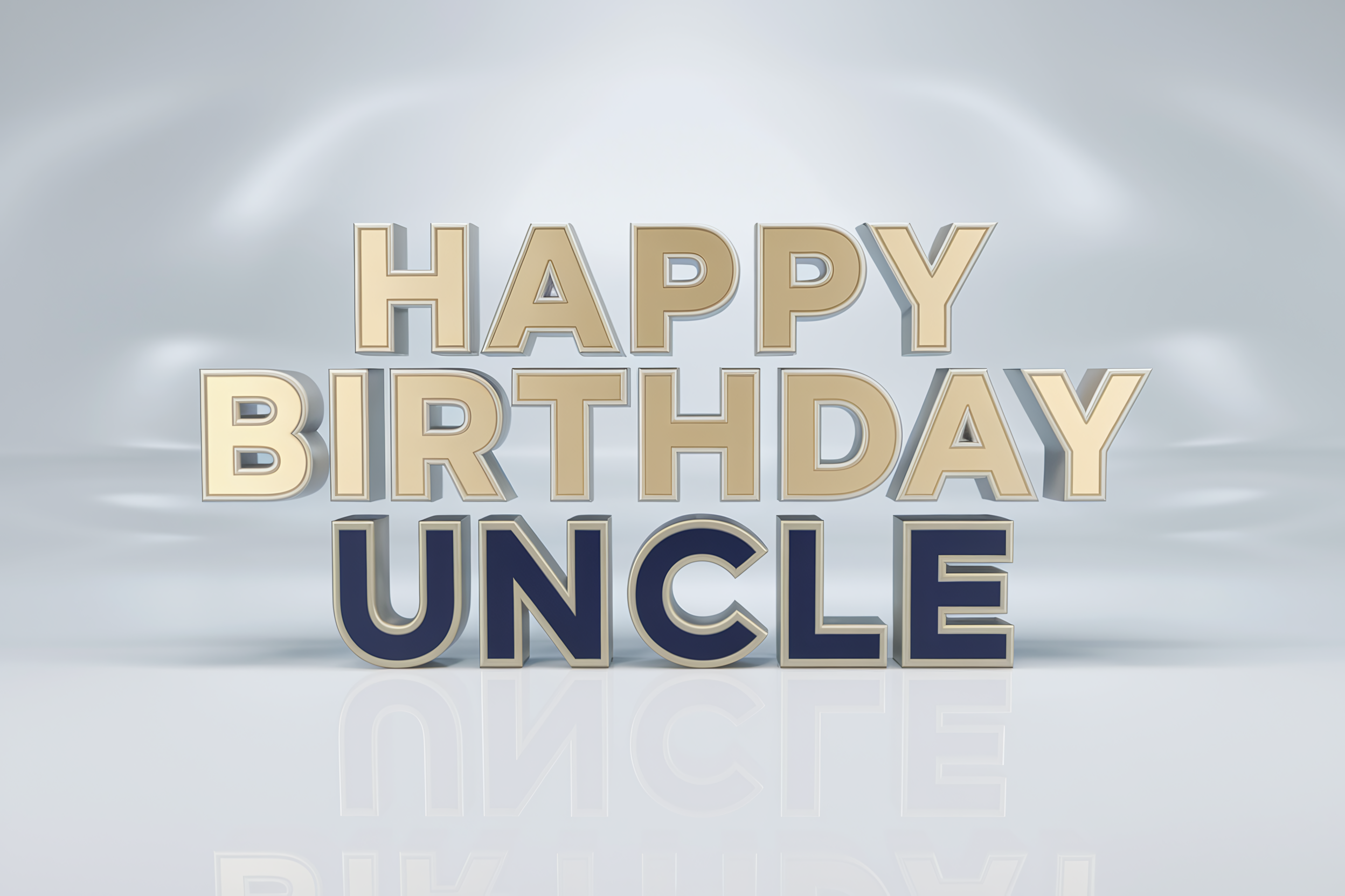 Happy Birthday Uncle 3D Render