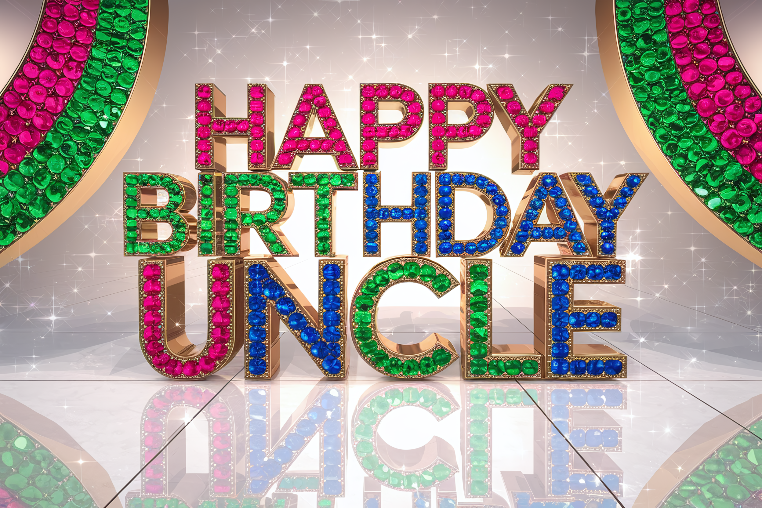Happy Birthday Uncle Gemstone Letters