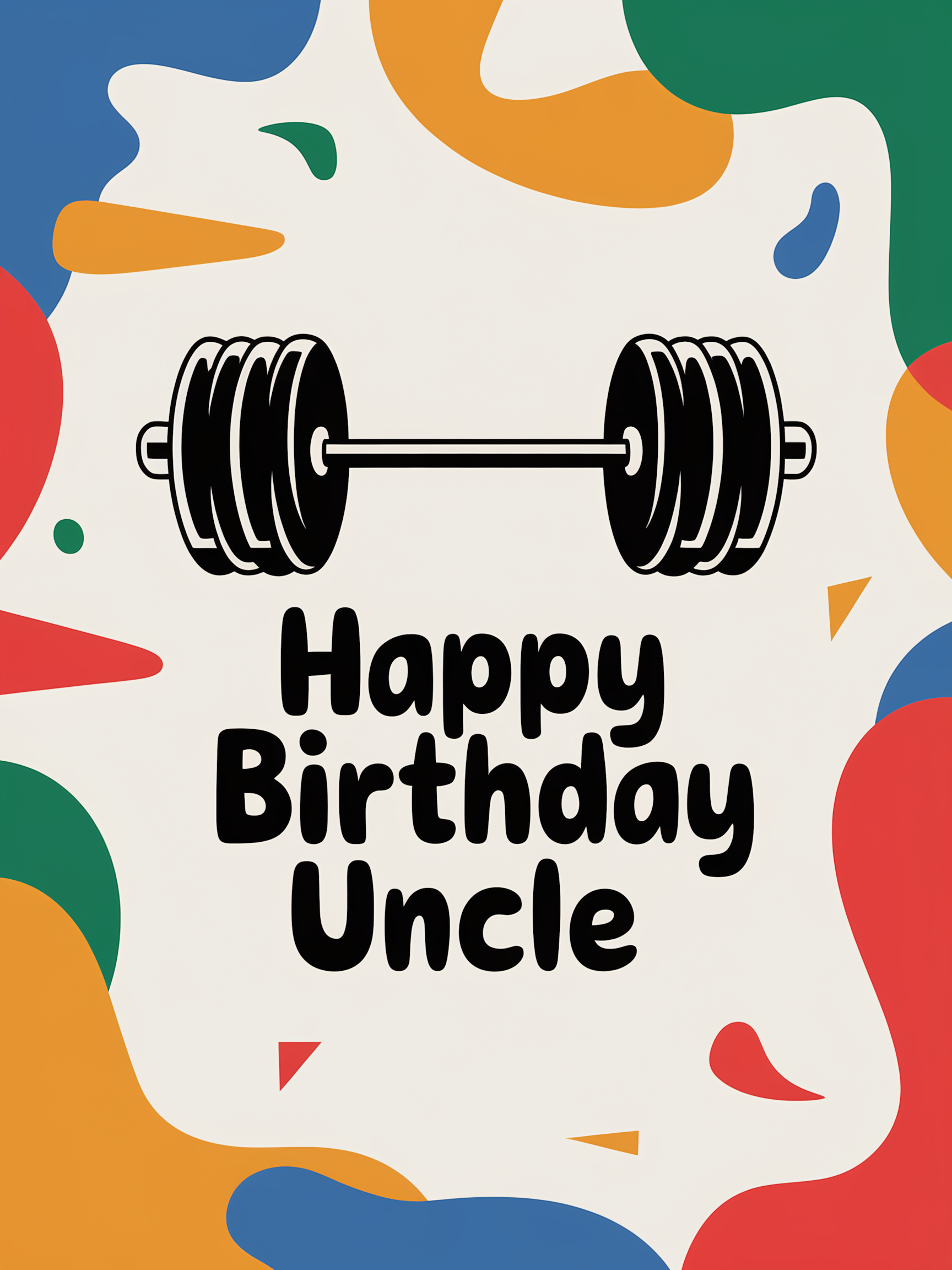 Happy Birthday Uncle Fitness Card
