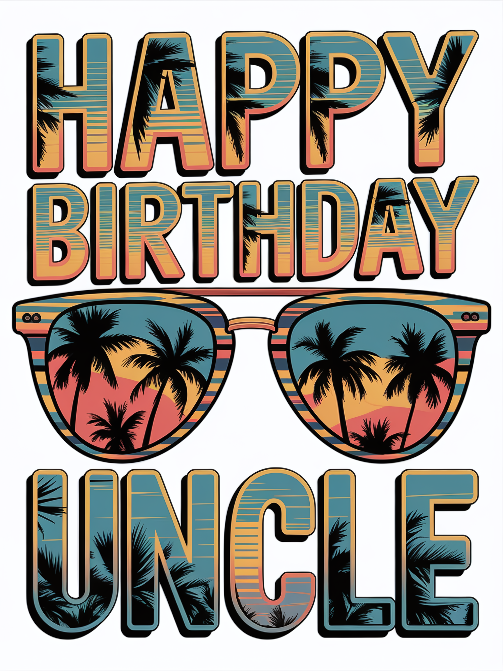 Happy Birthday Uncle Sunglasses Design