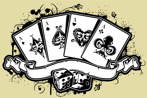 Vector Set of Aces Playing Cards