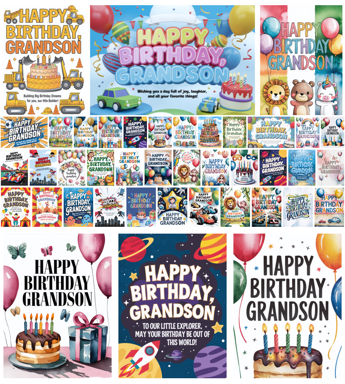 41 Free and High-Quality Happy Birthday Grandson Designs
