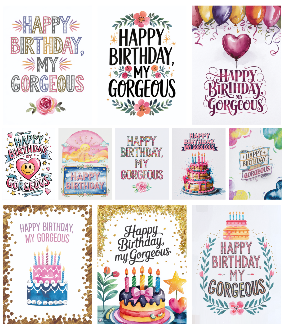 Celebrate “Happy Birthday My Gorgeous” with 11 Stunning Free Designs!