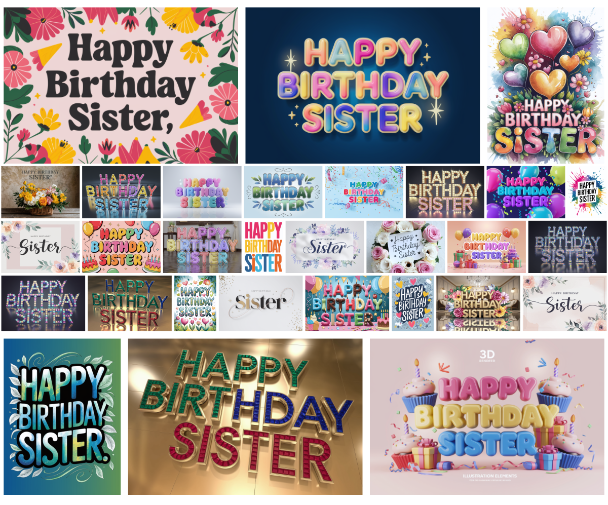 Celebrate Your Sister’s Birthday with 30 Free and Fabulous Designs!