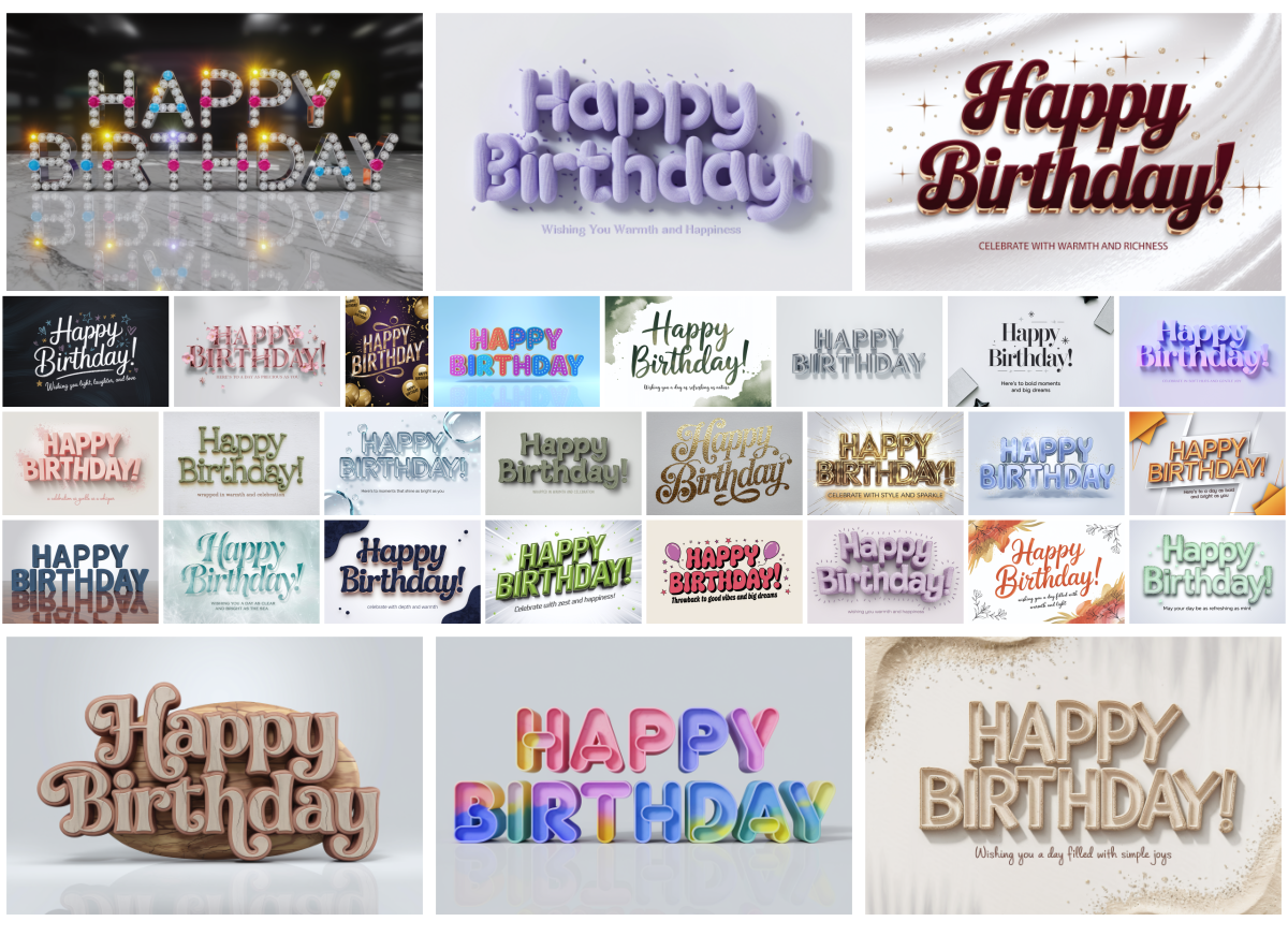 30 Free Happy Birthday Text Designs for Every Celebration!