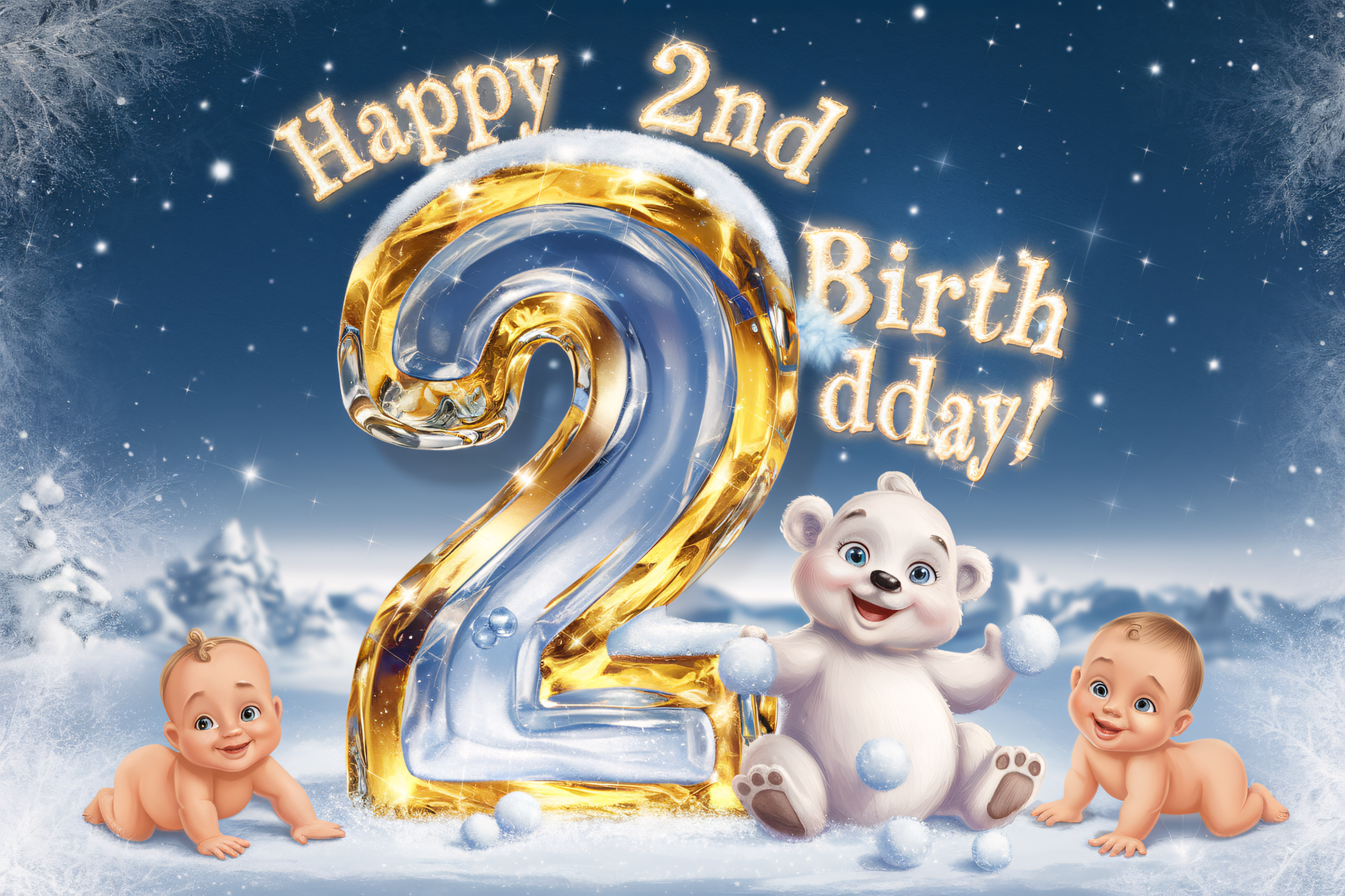 Happy 2nd Birthday Winter Wonderland