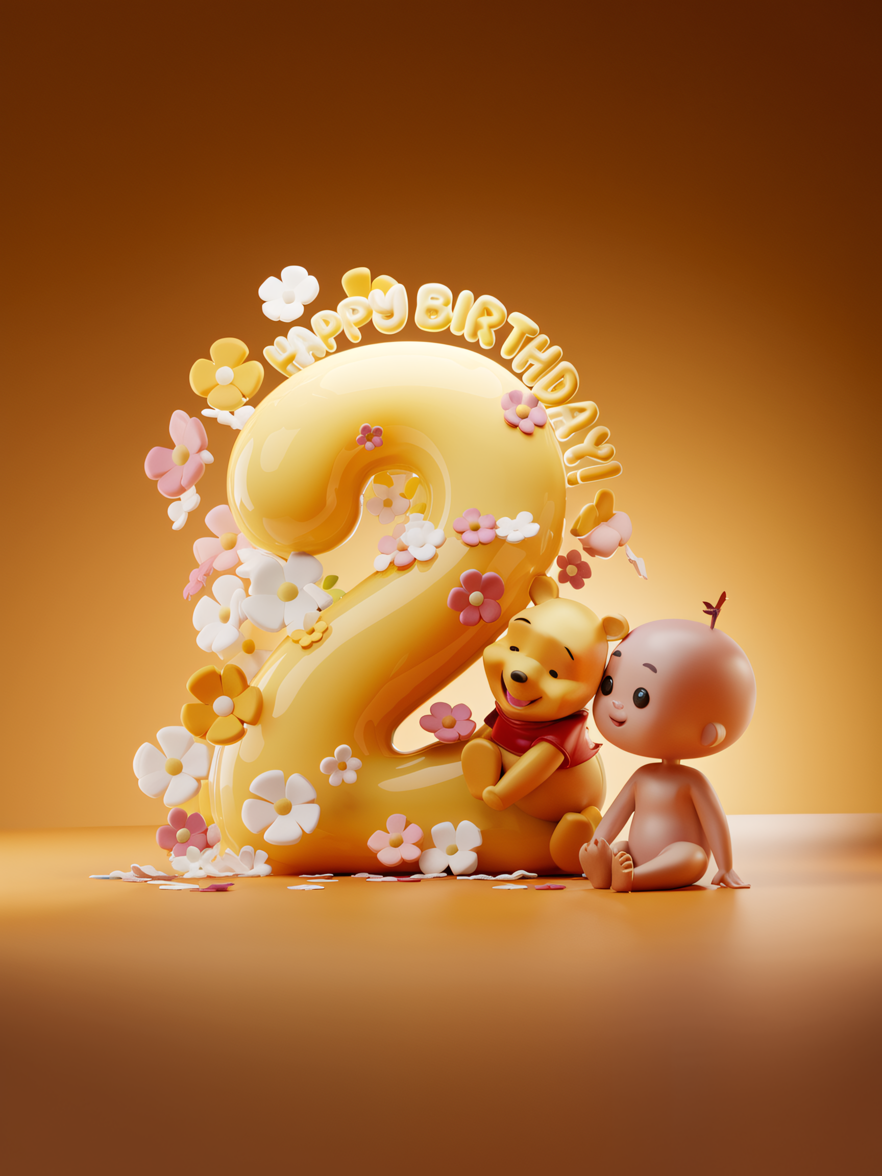 Adorable Second Birthday Winnie The Pooh