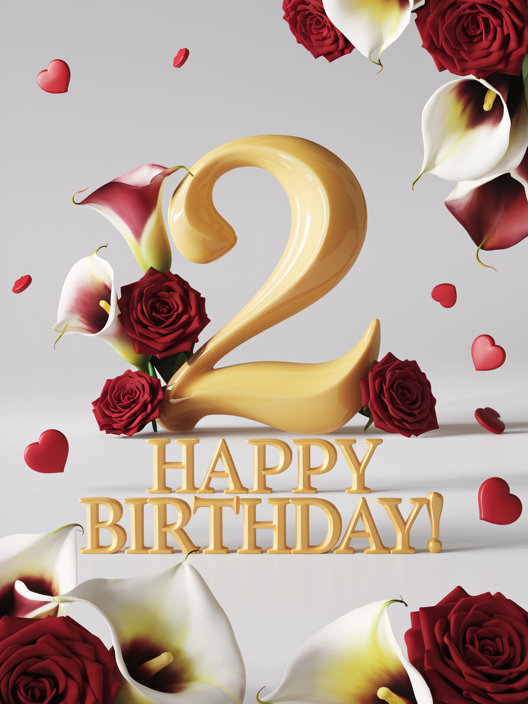 Happy 2nd Birthday Floral Celebration