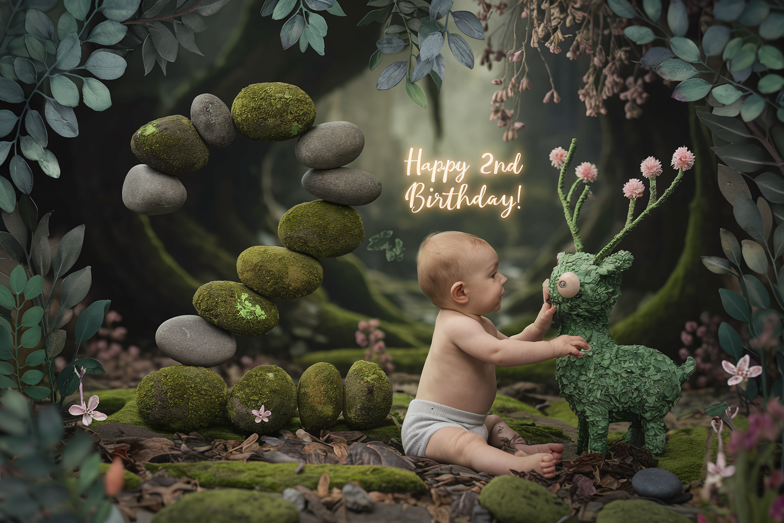 Happy 2nd Birthday in a Fantasy Forest