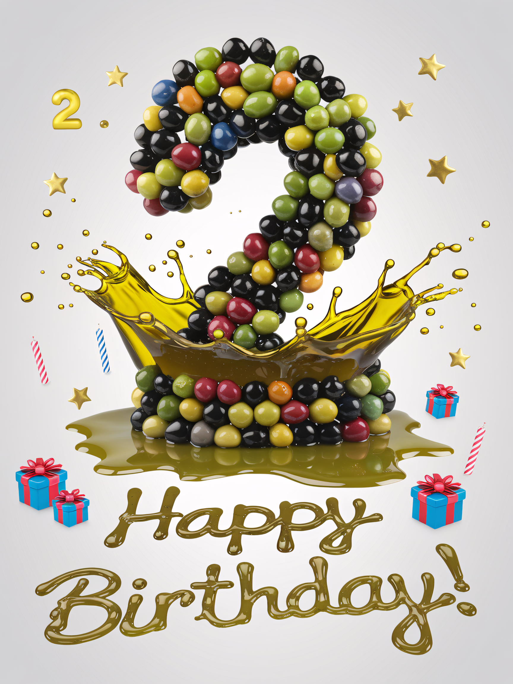 Happy 2nd Birthday Olives Cake