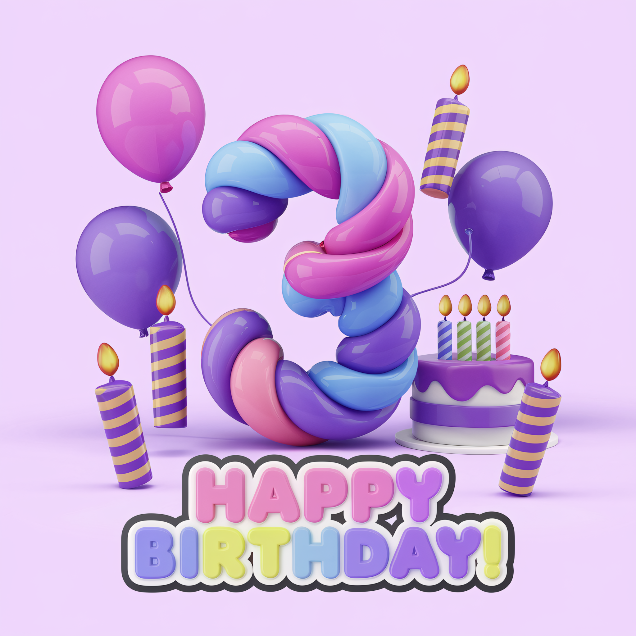3rd Birthday Candy Celebration