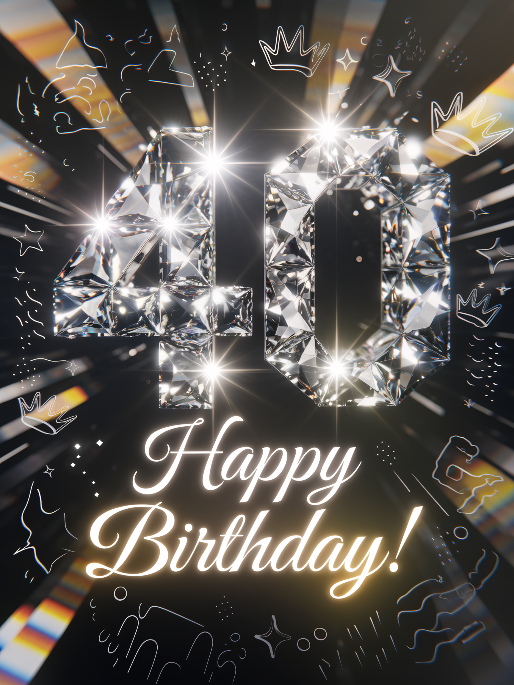 Sparkling Diamond 40th Birthday