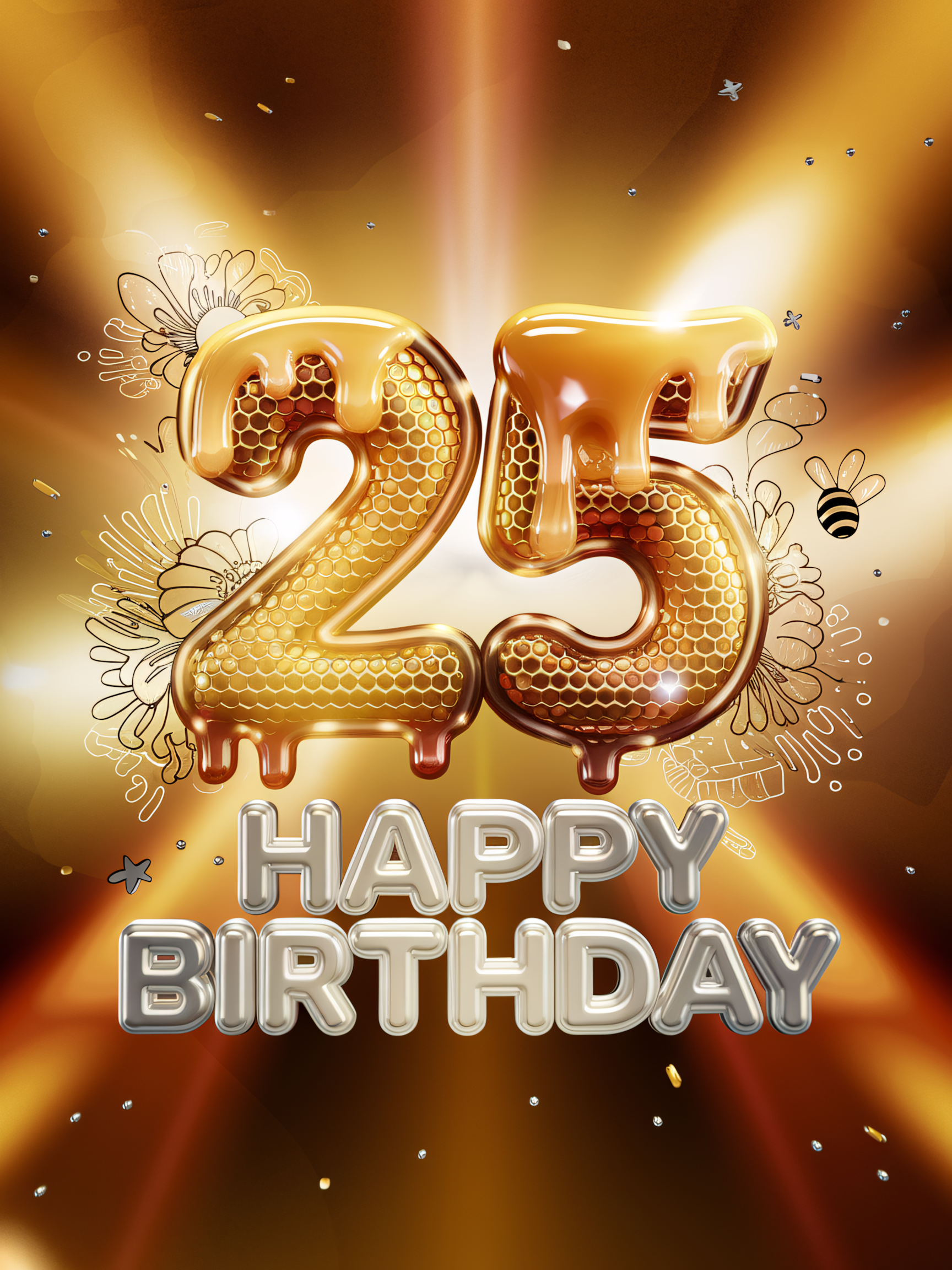 25th Birthday Honeycomb Celebration