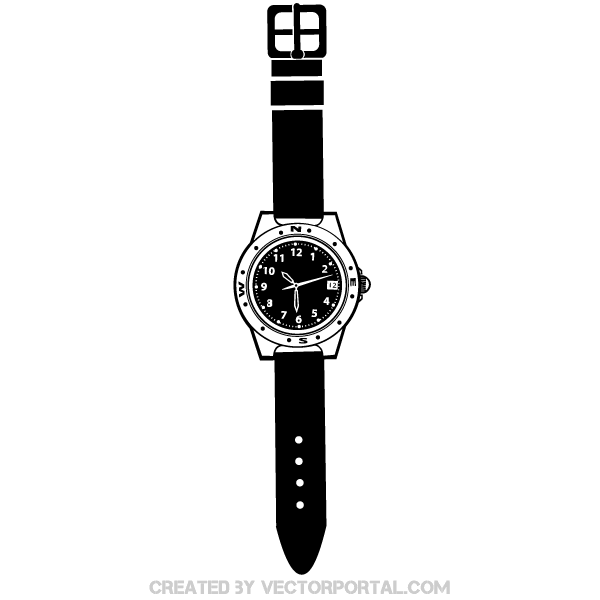 Wrist Watch Vector Illustration