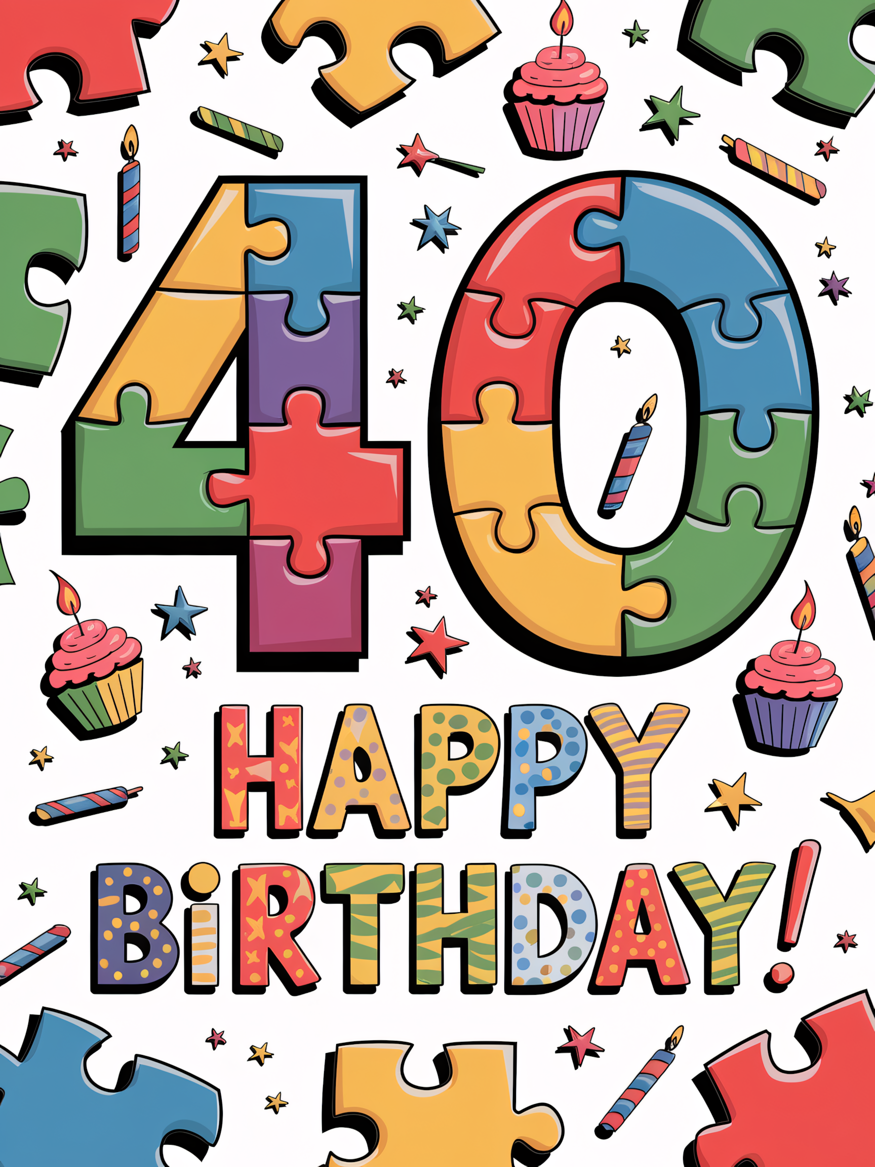40th Birthday Puzzle Design