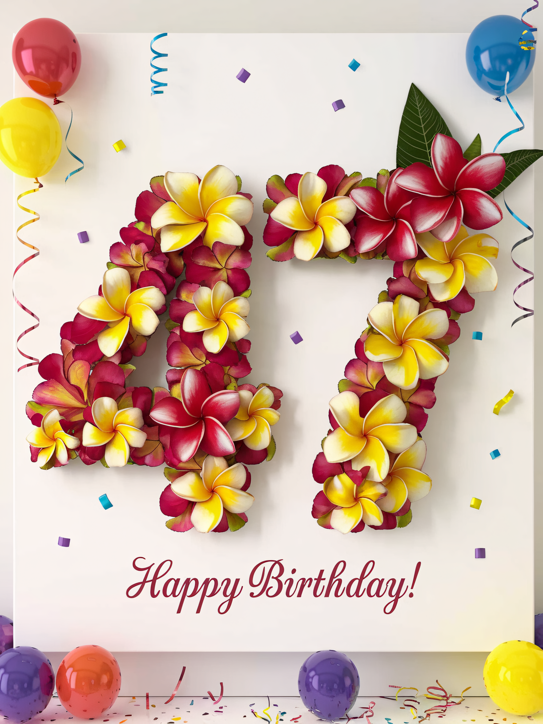 Happy 47th Birthday Floral Arrangement