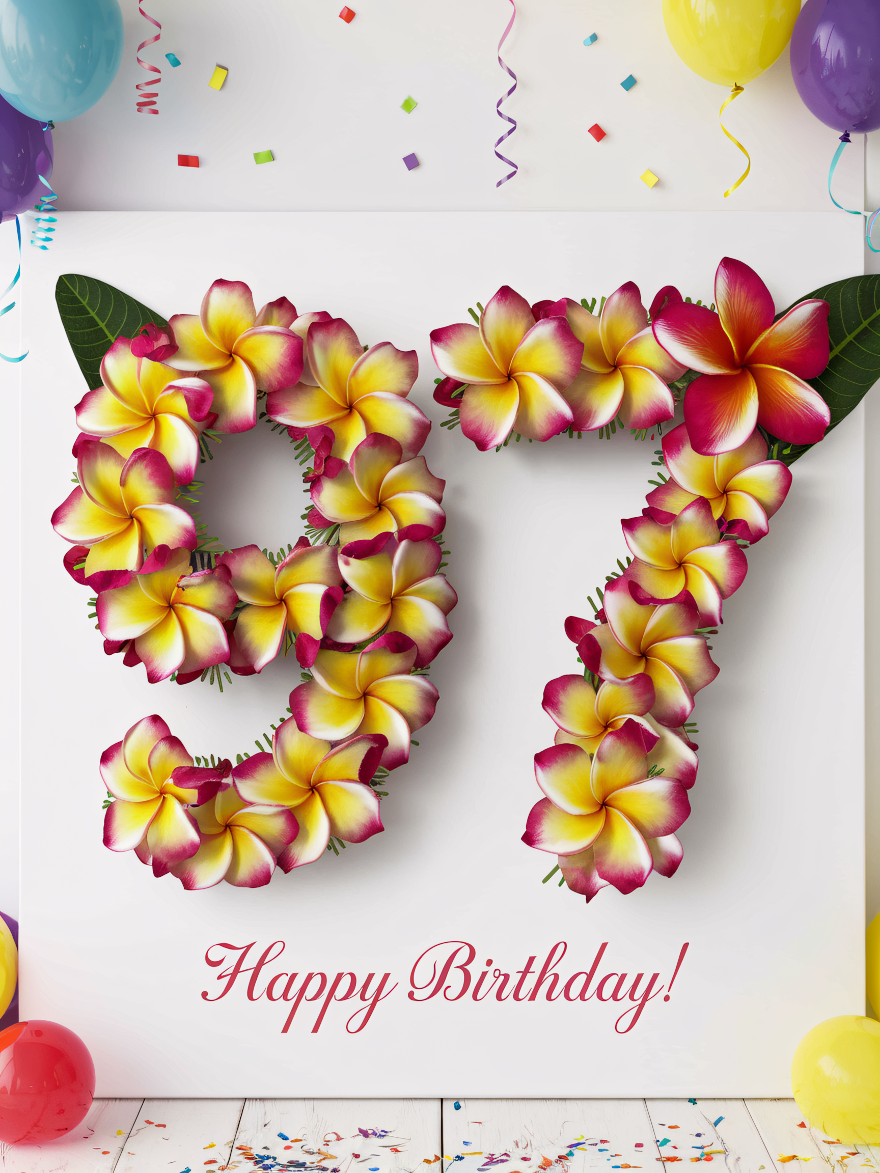 97th Birthday Floral Arrangement