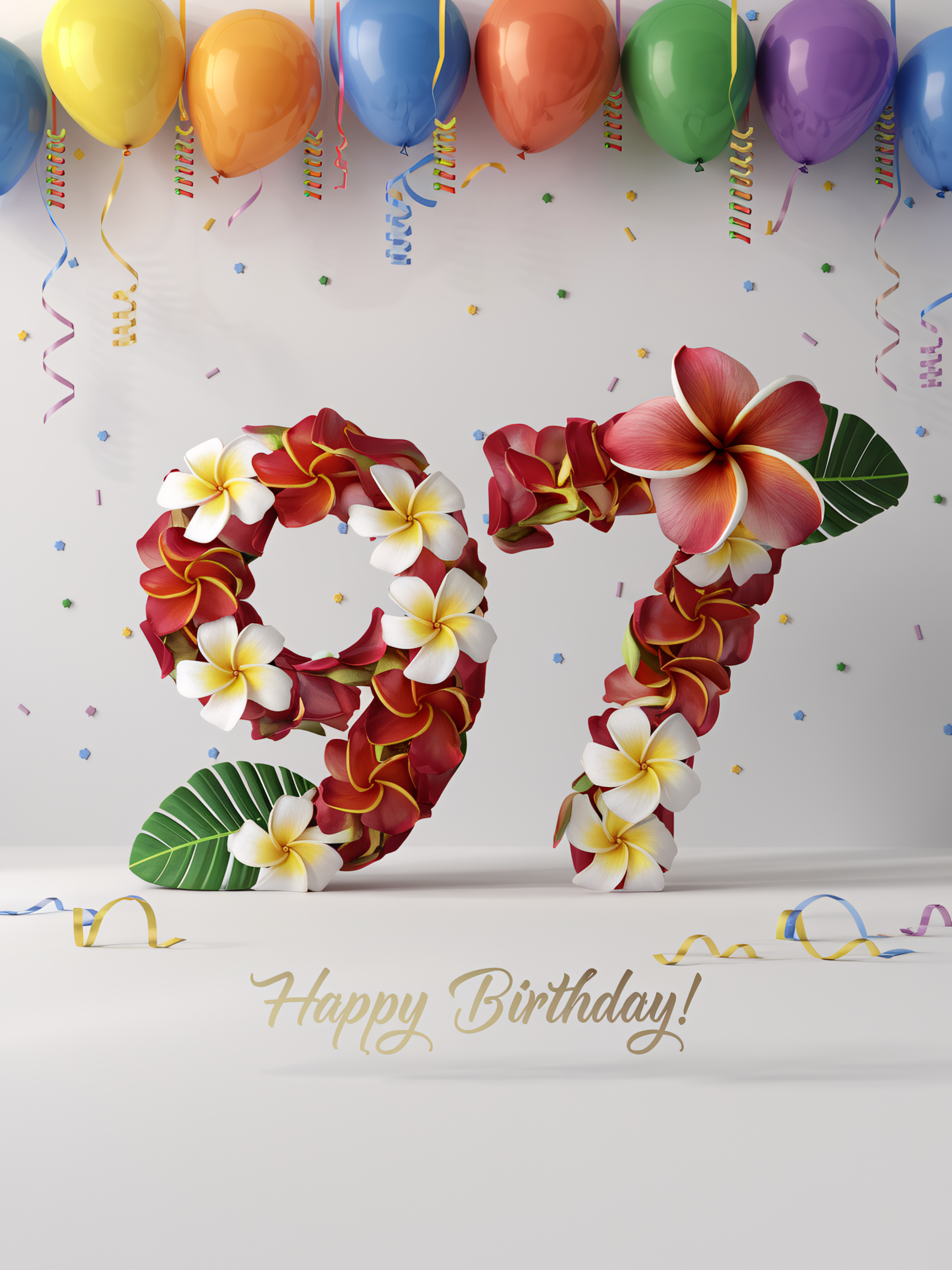 97th Birthday Floral Arrangement