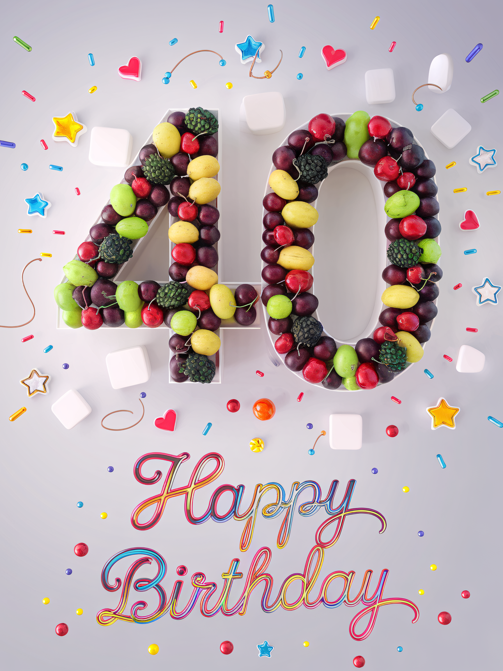 40th Birthday Fruit Celebration