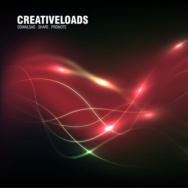 Abstract Glowing Wavy Lines Light Background Vector