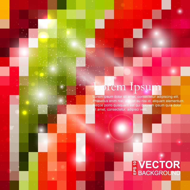 Red Green Square Background