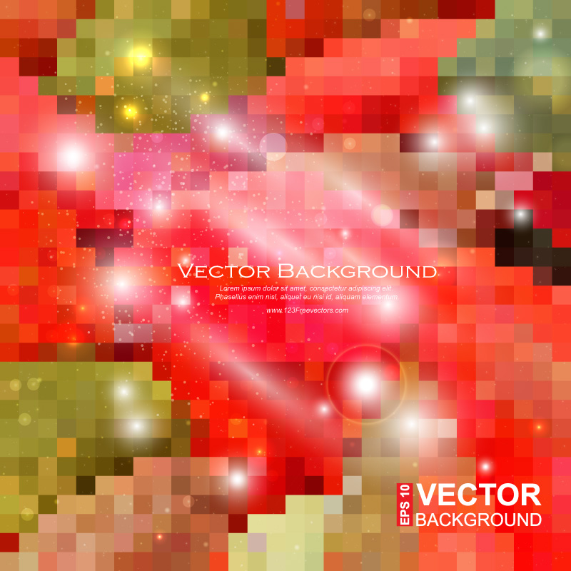 Red Green Square Background Vector