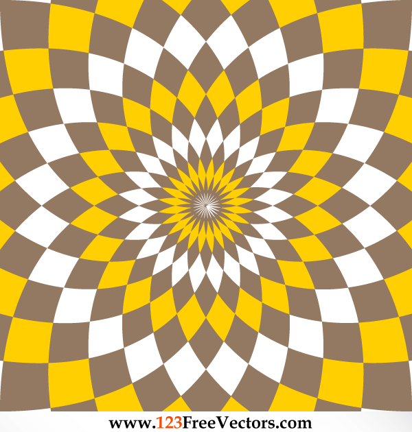 Flower Optical Illusion Vector Clip Art