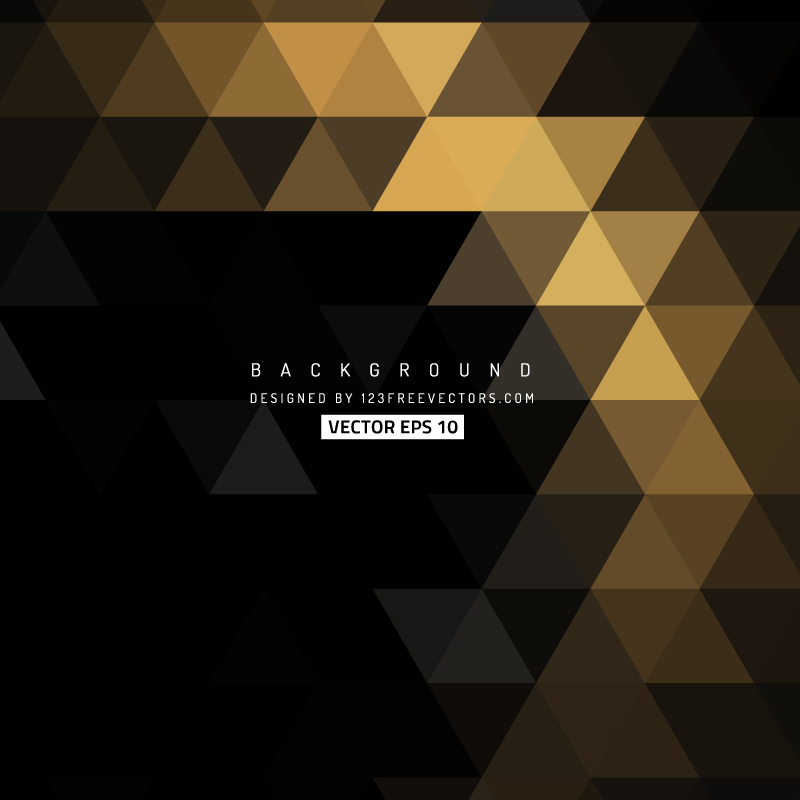 Black Gold Triangle Background Design