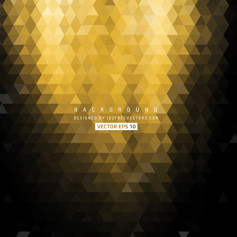  Black  Gold  Triangle Shape  Background Design