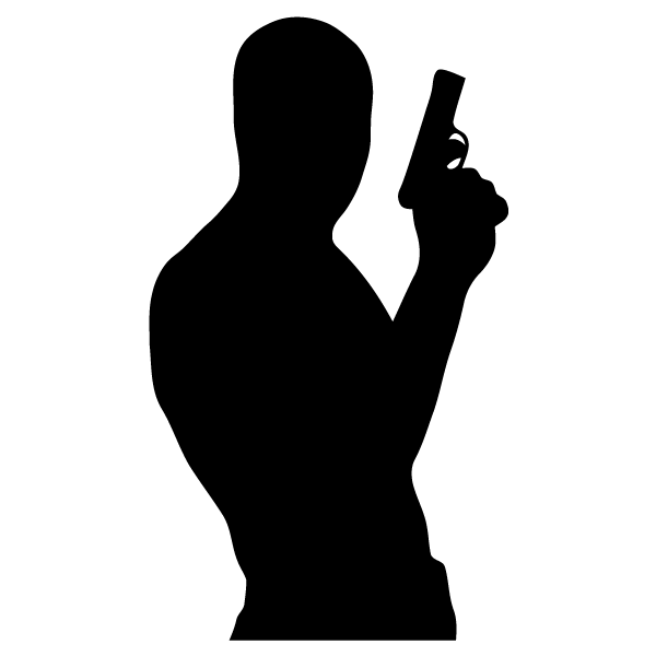 Man with a Gun Silhouette Vector