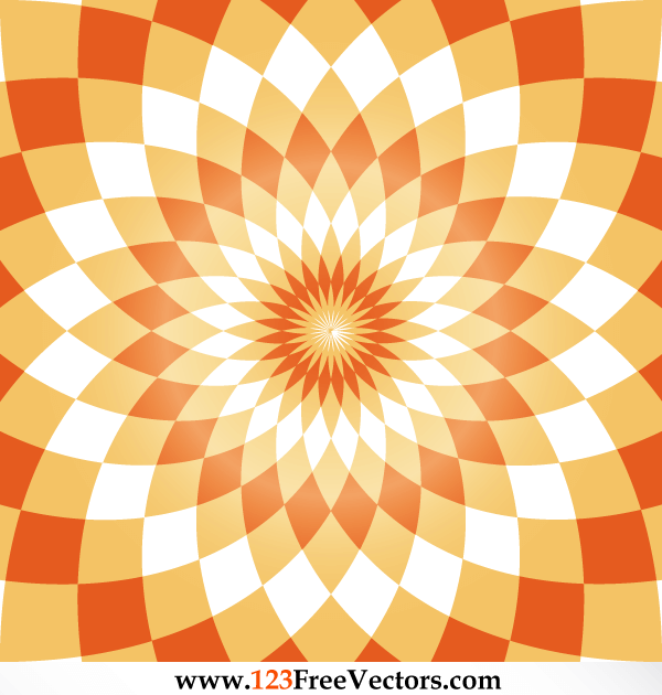Flower Op Art Illustration