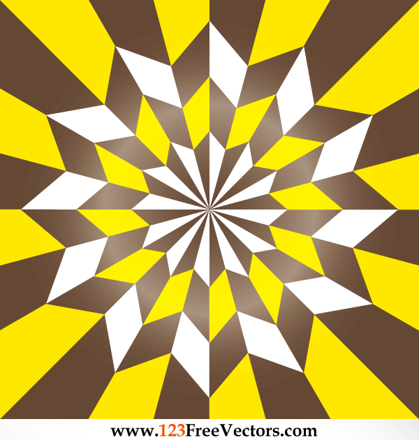 Free Vector Star Optical Illusion Vintage Style