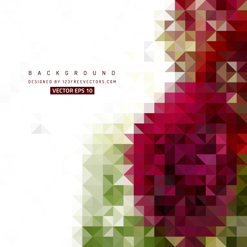 Red Green White Triangle Background