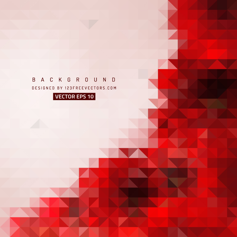 Red Geometric Triangle Background Vector
