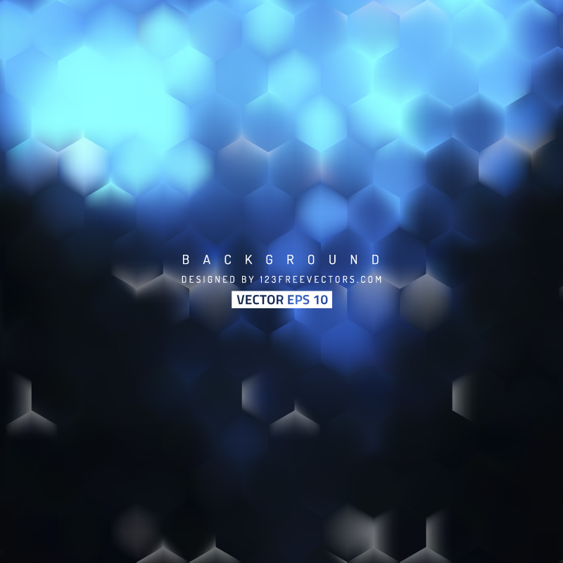 Blue Black Hexagon Background