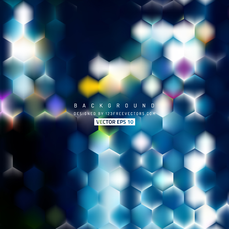 Blue Black Hexagon Pattern Background Design