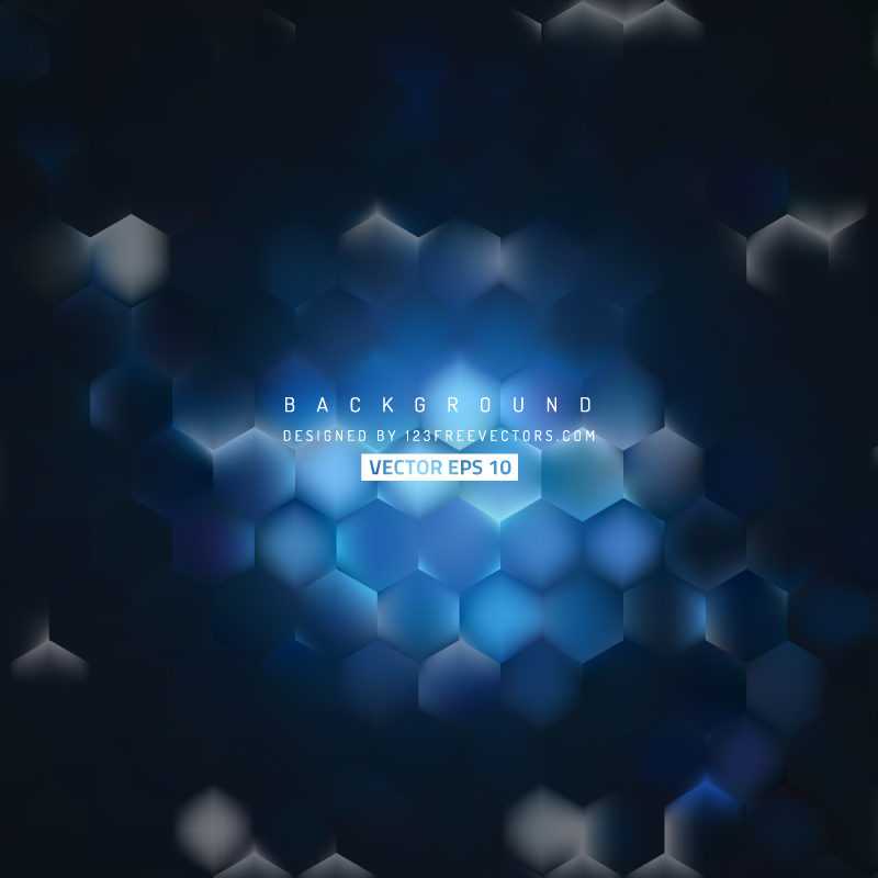 Blue Black Hexagon Background Pattern