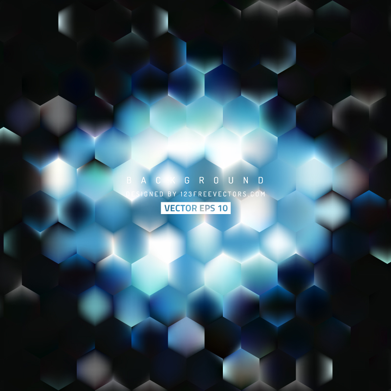 Blue Black Hexagonal Background Design