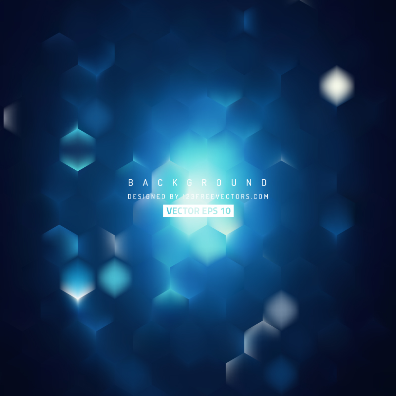 Blue Black Hexagon Background Pattern